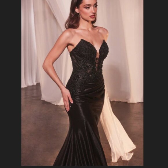 Ladivine Cinderella Divine CDS465 Strapless Floral Corset Dress - Picture 2 of 4